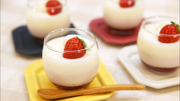 ＜スマイルクッキング＞６８　ぷるぷるイチゴミルクプリン　春らしさ満点
