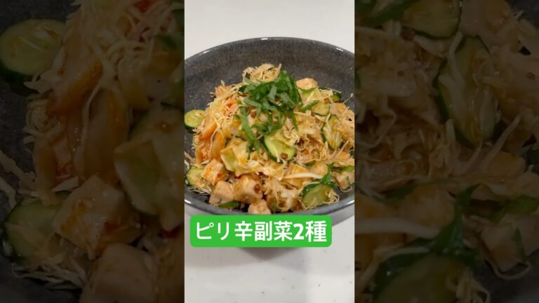 【ピリ辛副菜】もやしナムルとピリ辛やみつきキャベツ #shorts