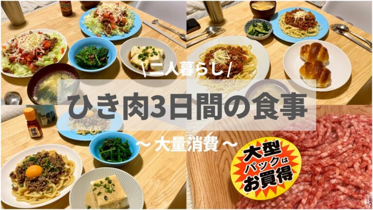 【3日間の晩ごはん】ひき肉大量パック使い切り献立 | 節約意識