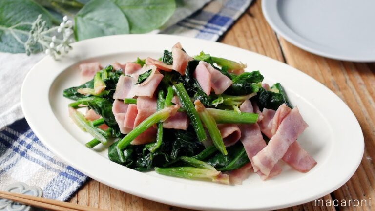 【ほうれん草とベーコンのマヨ炒め】10分で完成！マヨネーズをコクうまな仕上がり♪