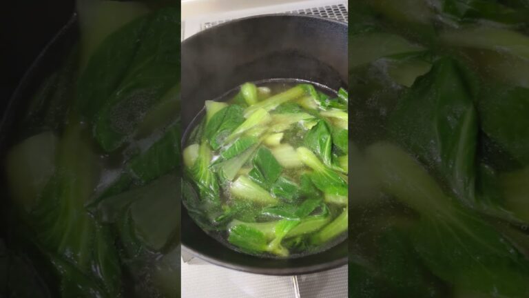 青梗菜と卵のスープ