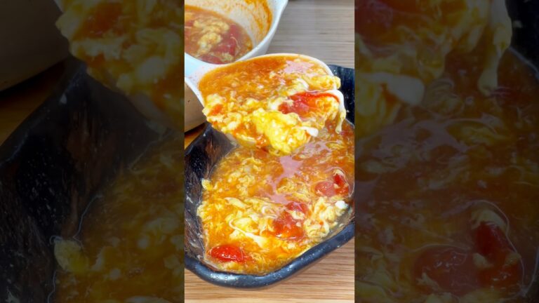 トマトの酸味がたまらない🤤フワとろトマたまスープ🍲