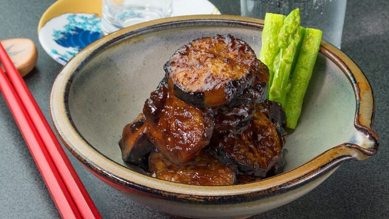 ナスのしぎ焼き