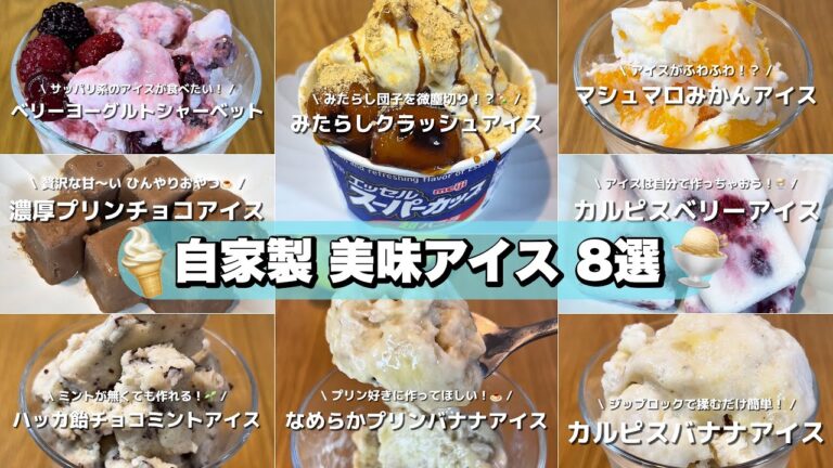 自家製アイス８選！🍨🩵
