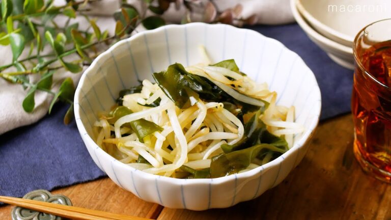 【もやしとわかめの酢の物】火を使わずに作れる！副菜にぴったり♪