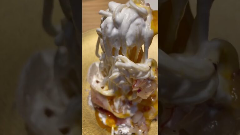 🍝「冷製カルボナーラ × 生海老タルタル」 #パスタ #ワンパン#pasta #cooking #recipe