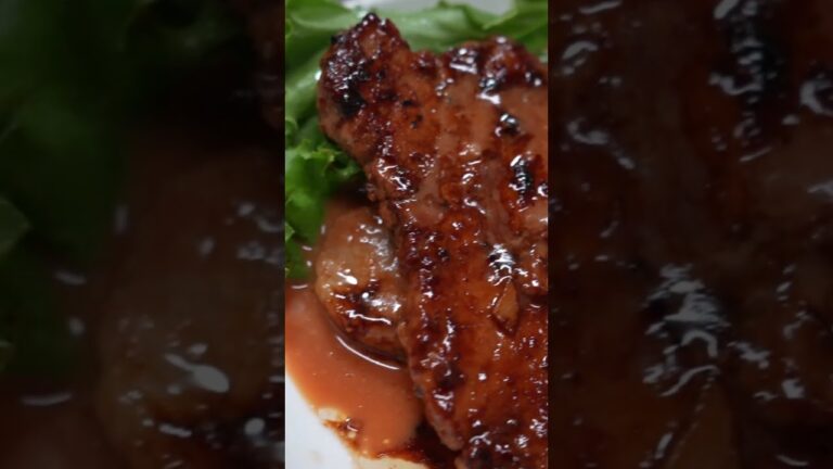 すげぇうまそーロースみそ焼きにんにく味噌トンテキを焼いて食べる。20250319