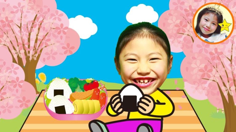 手作りおにぎり＆イチゴをもってお花見ピクニックランチ♪　お出かけ　公園　小学生の生活「花の観察」　学習