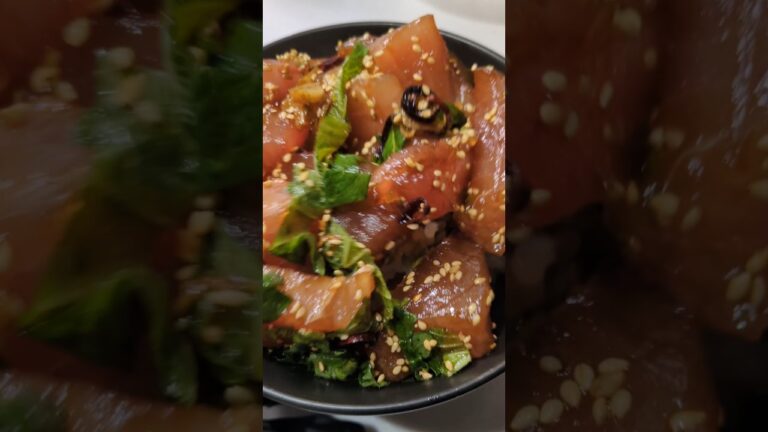 悪魔のマグロ大葉漬け丼作った