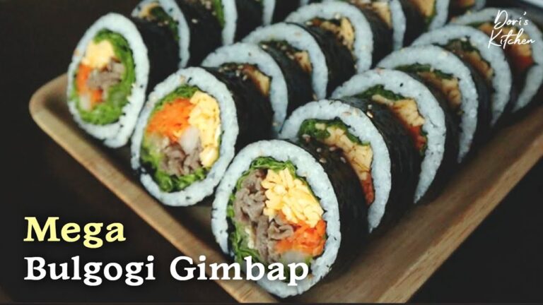 [#キンパ作り方]メガプルコギキンパ（韓国風のり巻き）レシピ！韓国主婦の牛肉を使うプルコギキンパ作り方！