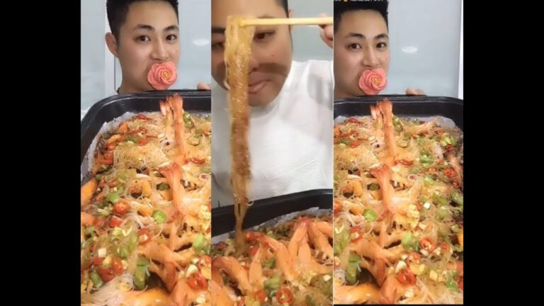 海老と和食の炒め春雨-速く食べる