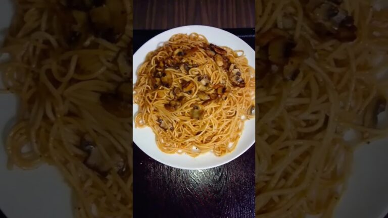 カリカリマッシュルームのパスタ！