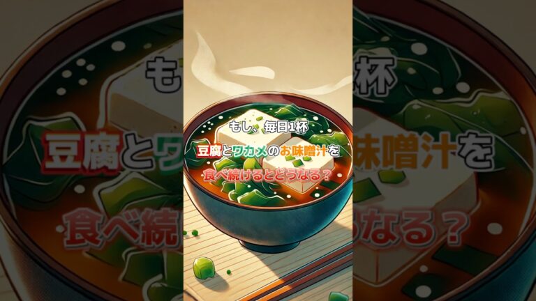 もし、毎日豆腐とワカメのお味噌汁を食べるとどうなる？#shorts #味噌汁 #豆腐 #ワカメ #健康