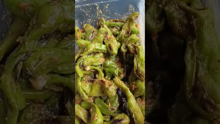 しし唐にんにく味噌だよ。焼き。ちゃかしー