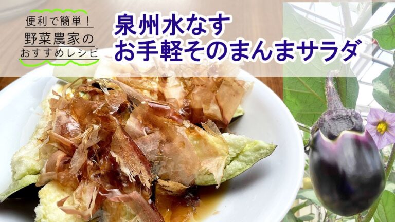 【水なすをそのままで】便利で簡単！農家のおすすめレシピ動画