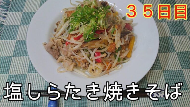 【３５日目】塩しらたき焼きそば【低糖質】