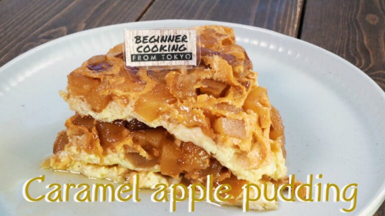 りんごレシピ☆ キャラメルりんごの焼きプリン☆Caramel apple baked pudding