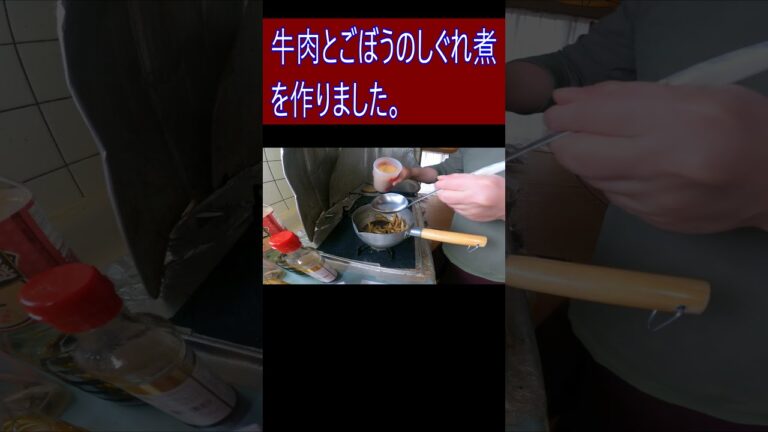牛肉とごぼうのしぐれ煮を作りました。　#shorts  #料理