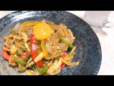 夜食はヘルシーにしらたきチャプチェといきましょう