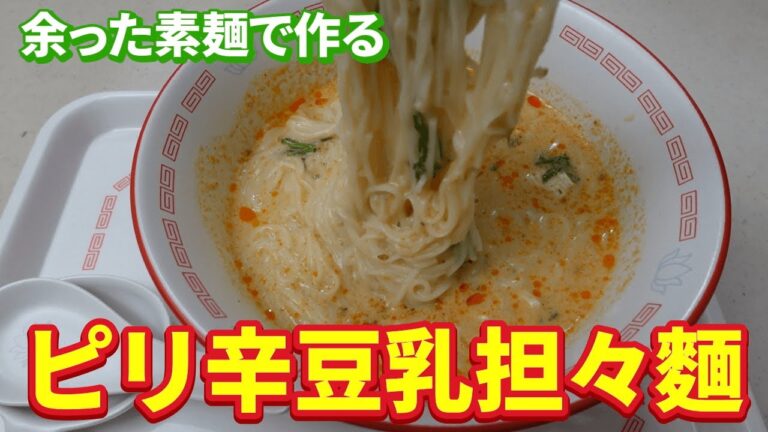 そうめんアレンジ！豆乳鶏スープで作るピリ辛担々麺