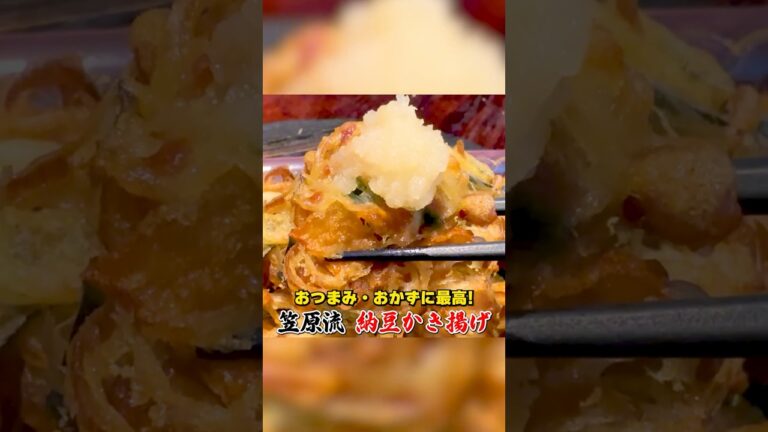 おつまみ・おかずに最高！【納豆かき揚げ】