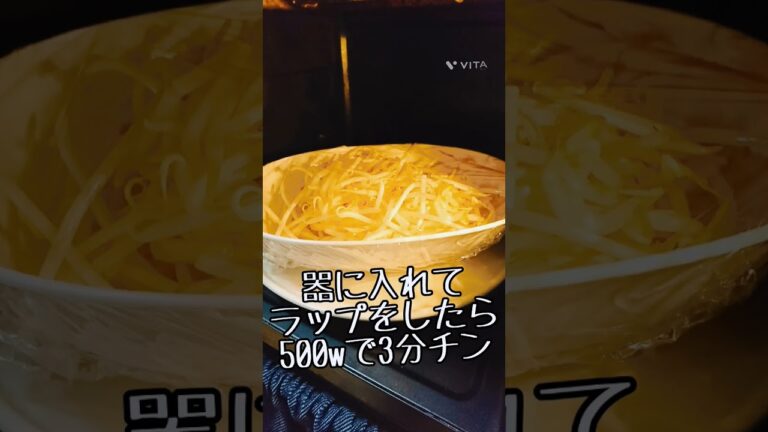 【Jdl20】電子レンジで簡単「もやしナムル」