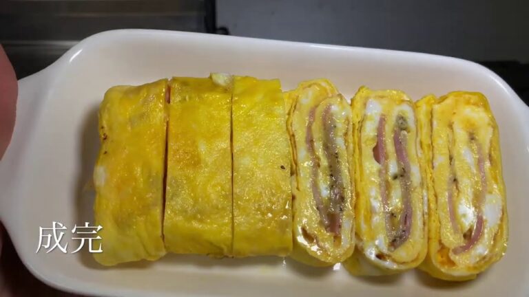 （おかずもう一品）ベーコンの入った卵焼き