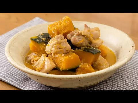 かぼちゃと鶏肉のみそ煮