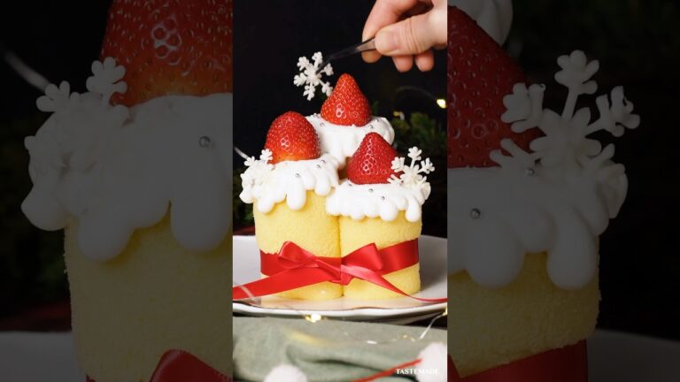 簡単可愛いクリスマスにおすすめスイーツ🕯️ #shorts #キャンドルケーキ #キャンドル #ロールケーキ #ケーキ #クリスマス #クリスマスケーキ