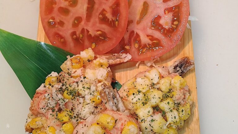 【エビとカニカマのコーン焼き】作って優勝していくわよ♫ #shorts