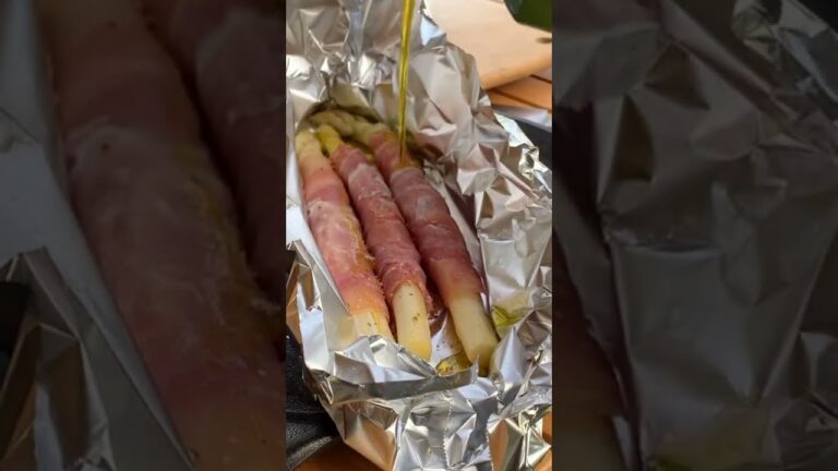 【ソロキャン飯】ホワイトアスパラ生ハム巻き