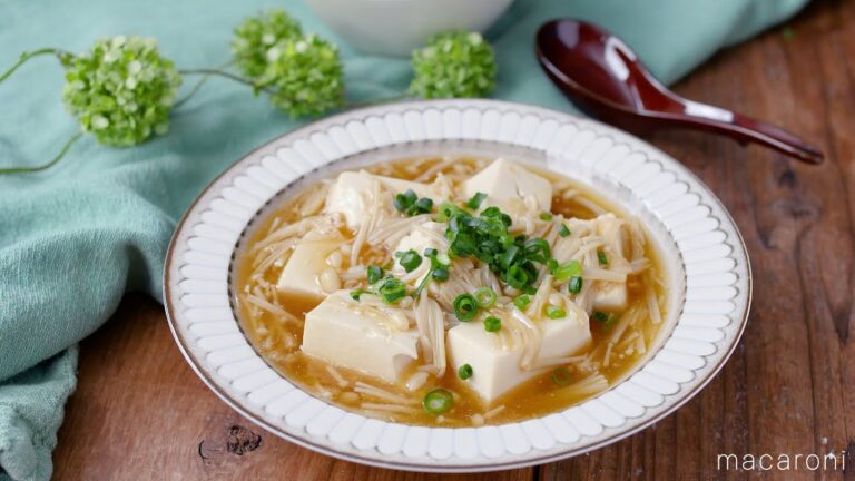 【えのきのあんかけ豆腐】食材２つ！豆腐とえのきで完成♪お鍋１つで簡単！