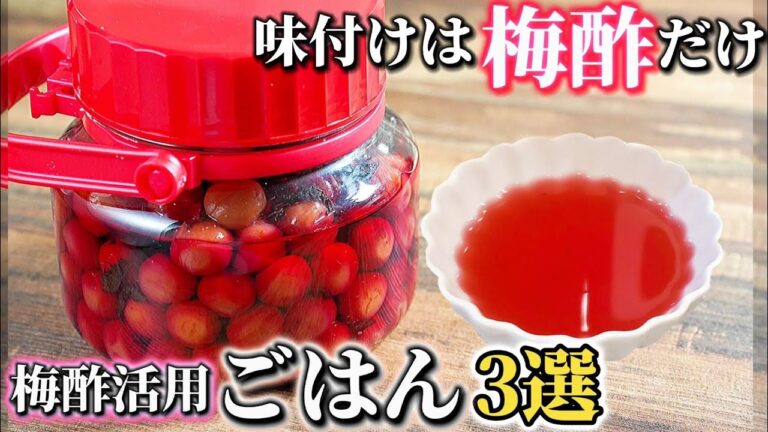 梅酢を入れるだけで格段に美味しくなる。梅酢活用ごはんレシピ3選