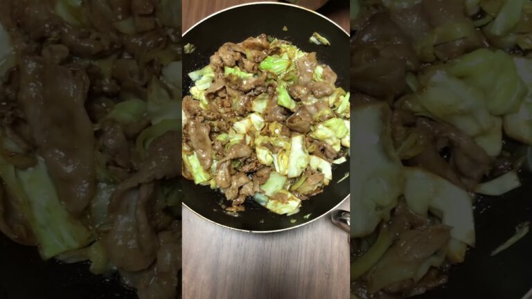 キャベツのガリバタ炒めで飲む