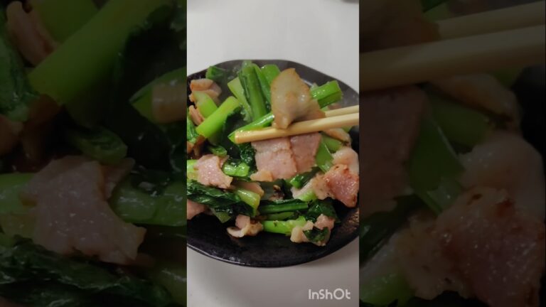 ベーコンと小松菜の塩コショウ炒め　【シンプルが一番旨い】#おつまみ