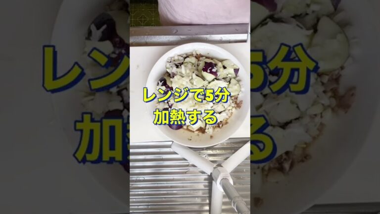レンジで簡単❗ヘルシー簡単😍【サバ缶麻婆なす】#Shorts #ひめりんご