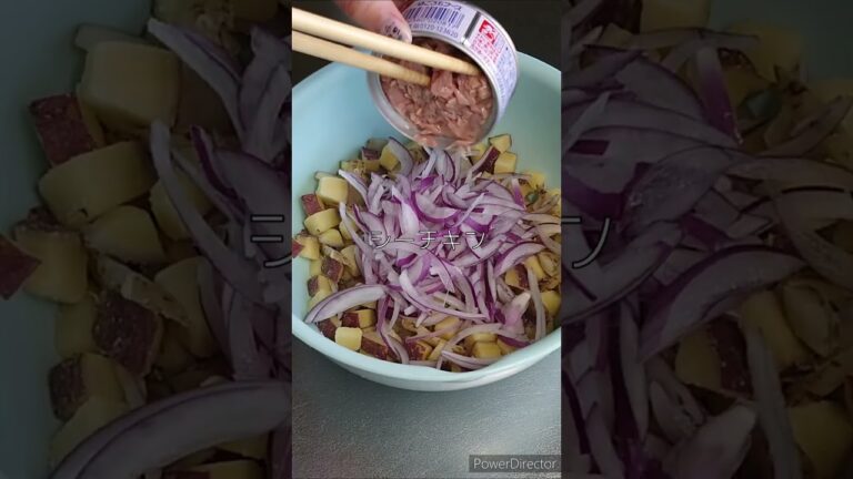 さつまいも🍠＋ごぼう＋紫たまねぎ🧅 ＋シーチキンの簡単サラダだよ♪#shorts
