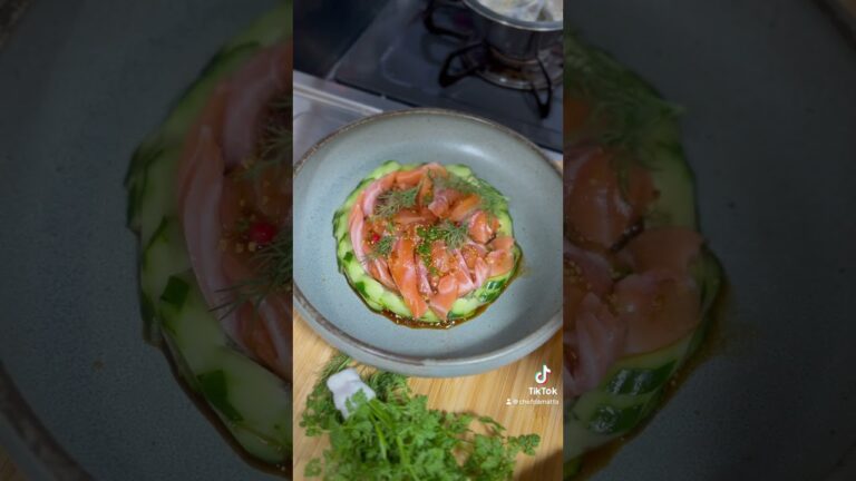 こちらが私の素晴らしいサーモンのカルパッチョのレシピです!!#レシピ  #日本 #料理 #おつまみ