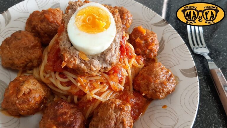 ミートボールの煮込みパスタ【ジブリ飯】の作り方