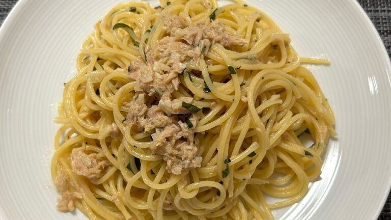 ツナと大葉の和風パスタ　材料3つ　簡単レシピ