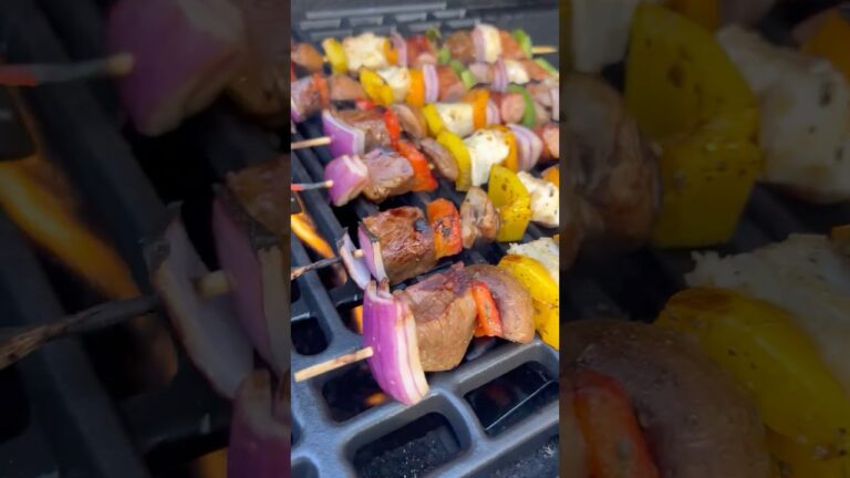 3 Meats. 6 Veggies. 1 Grill. Let’s Kabob #food #cooking #recipe #kabobs #grill #grilling