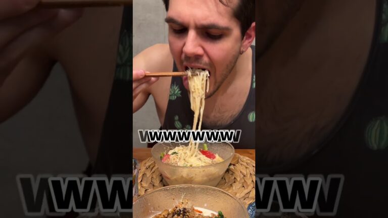 イタリア人🇮🇹に豆乳担々そうめんを出したら #国際カップル #食レポ #そうめんアレンジ