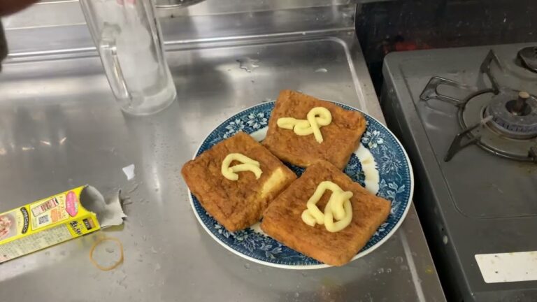 晩酌２日目！厚揚げ焼いたよ！