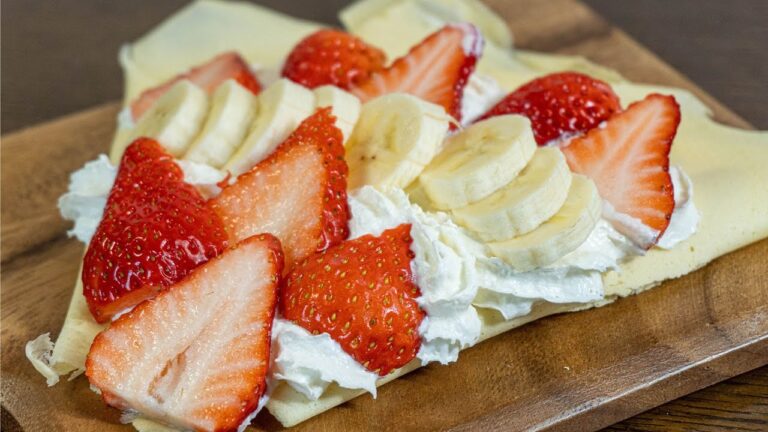 【レンジで超簡単】材料３つ混ぜてチンするだけ！もちもちクレープの作り方 #Shorts