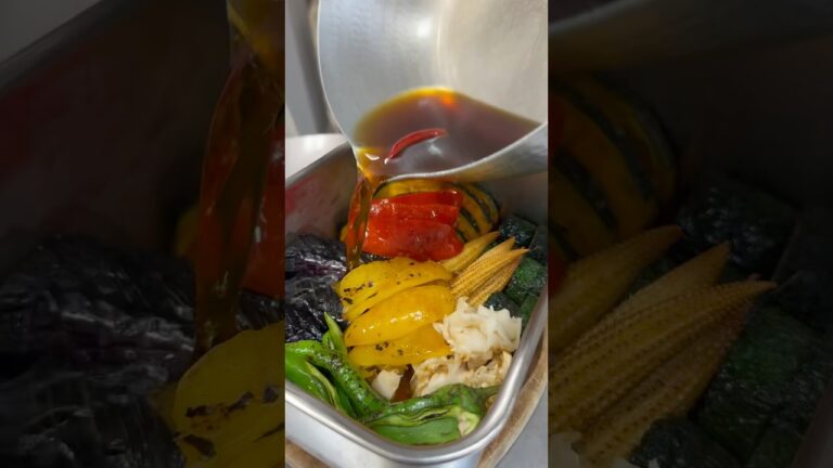 板前が作る、彩り野菜の揚げ浸し　 #short #和食 #野菜