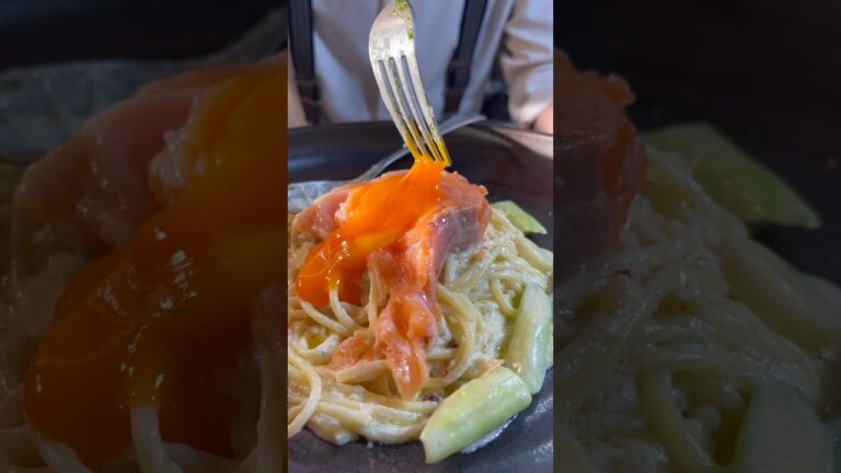 【飲めるサーモン】のレモンクリーム🍋#shorts #pasta