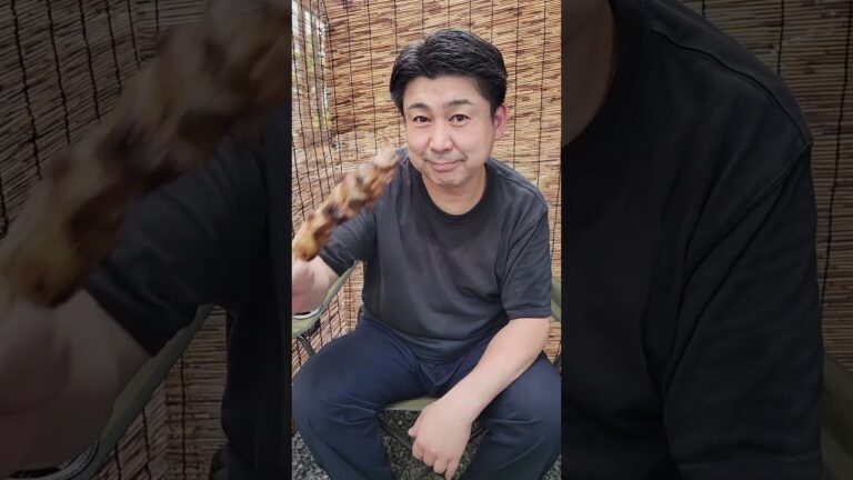 【最高のつまみ】アッツアツの肝串焼き！#shorts #seafood #食テロ #asmr #鱧の肝の串焼き