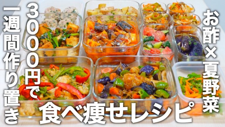 【3000円で10品】厚揚げで節約◎【低糖質＆高タンパク質】お酢をたっぷり使ったダイエット作り置きをご紹介