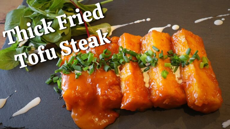 甘辛ソースの厚揚げステーキ / Thick Fried Tofu Steak