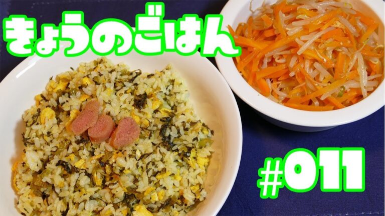 高菜チャーハン、ナムル【きょうのごはん#011】